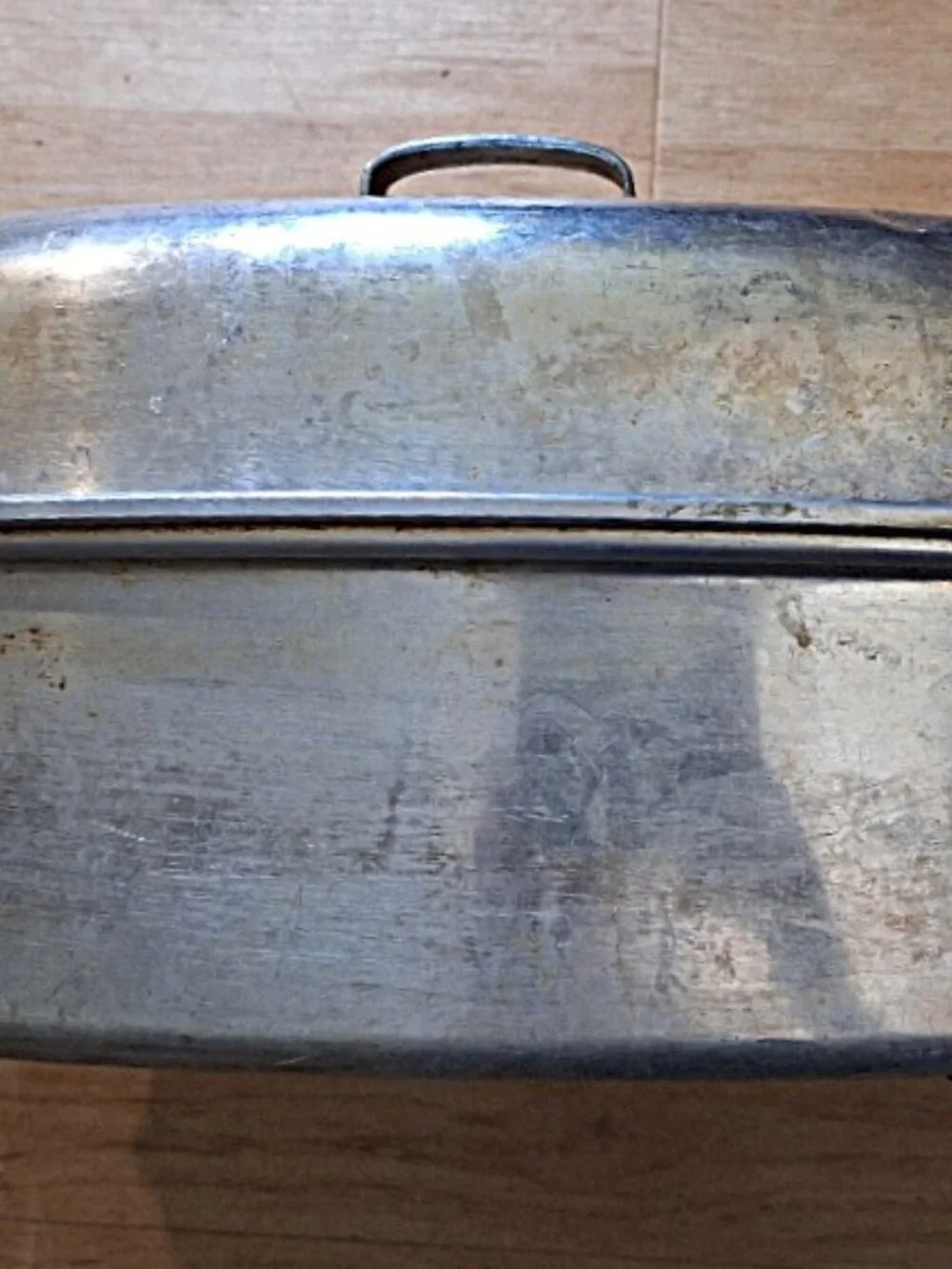 Vintage MCM 50’s Mirro Aluminum 877M Large Roasting Pan w/ Roasting Rack Good